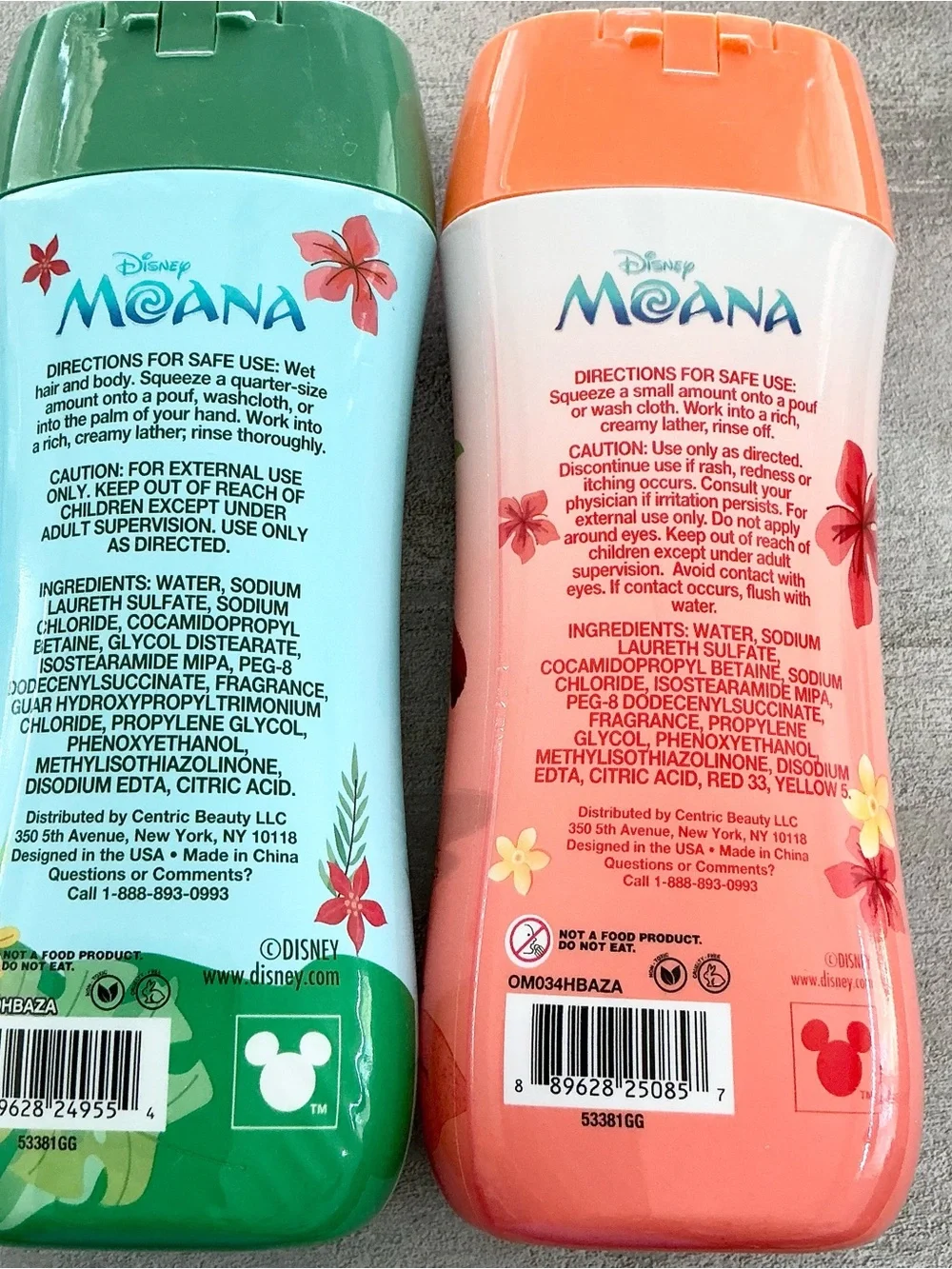 🆕 Moana Hibiscus Body Wash and Wild Coconut 3 in 1 Body Wash, Shampoo, and Cond
